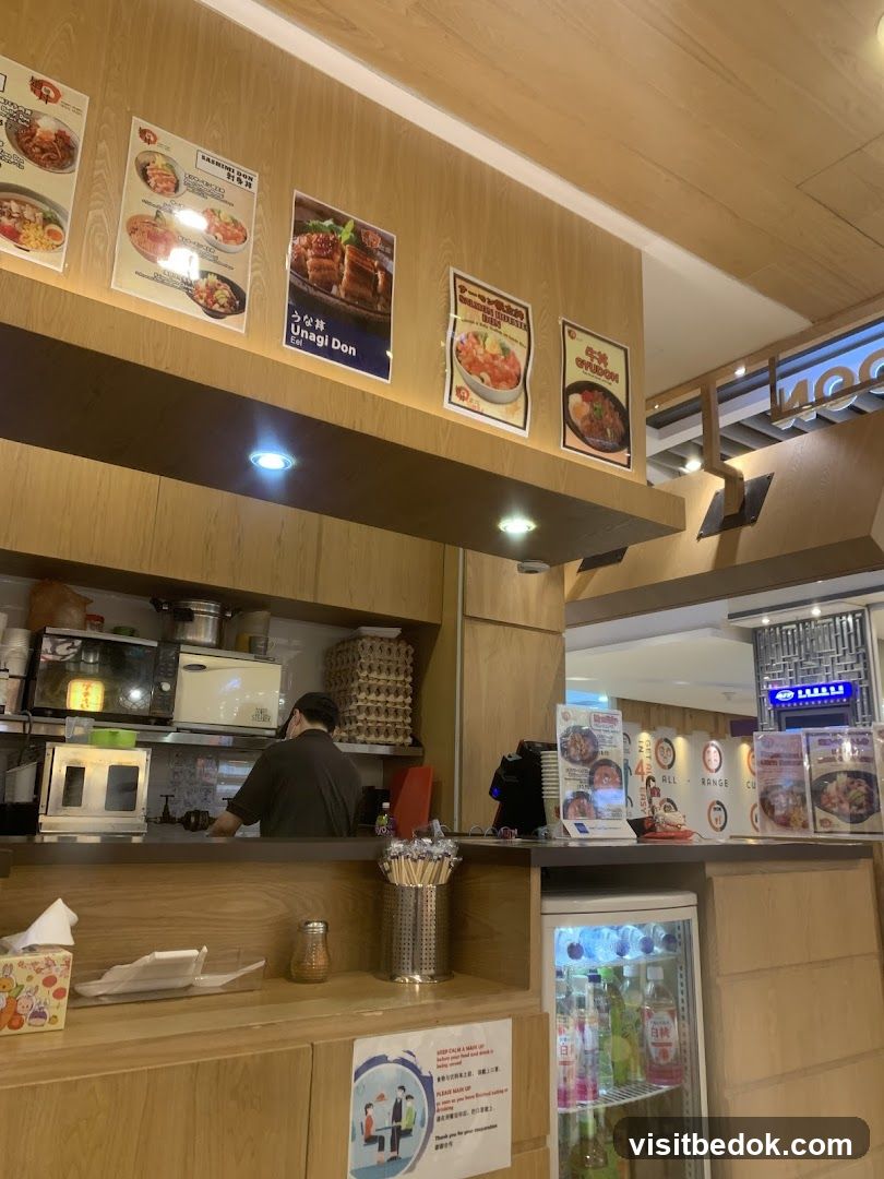 Restaurant Interior with Food Posters