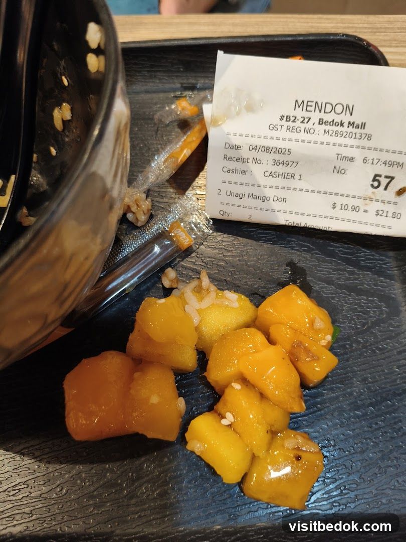 Receipt and food
