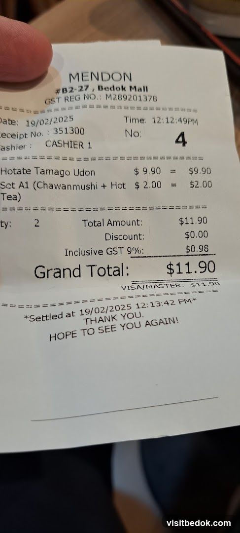 Receipt from Mendon