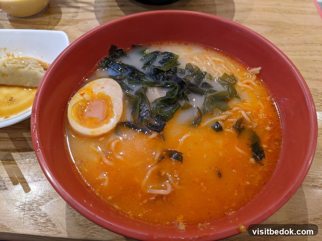 Spicy Ramen with Egg and Seaweed