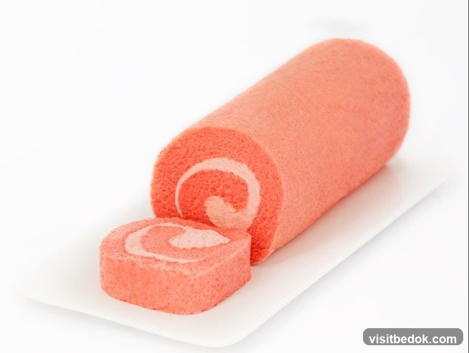 Pink Swiss Roll Cake