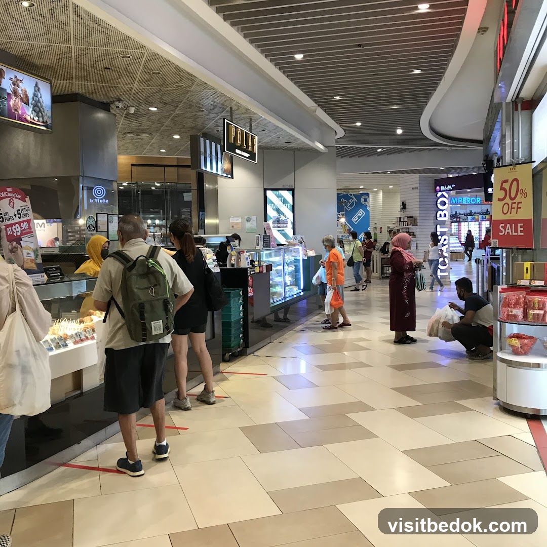 Mall Food Court with Social Distancing