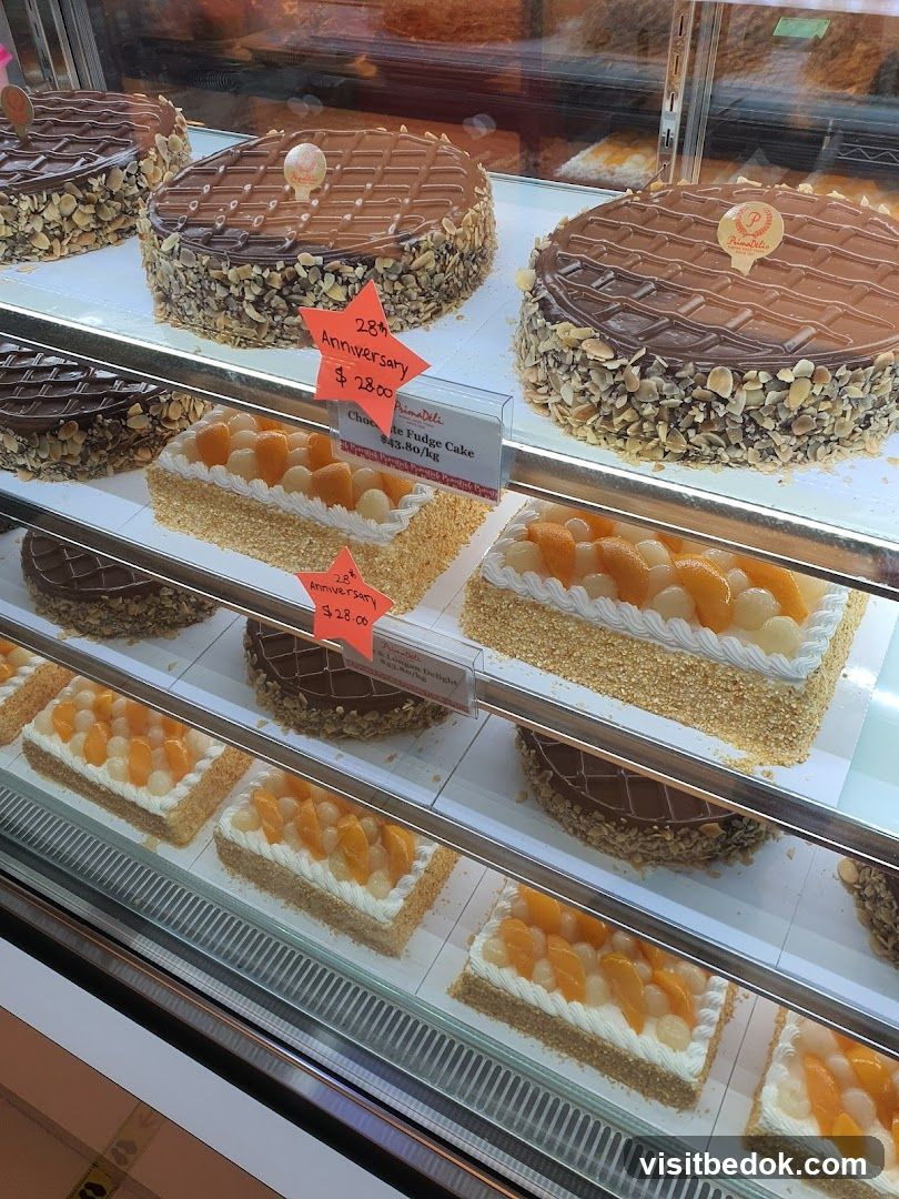 Cakes in a Display Case