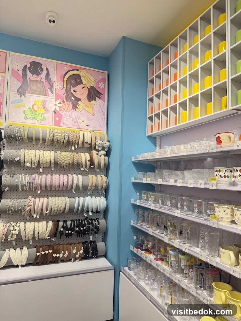 Store Interior with Hair Accessories and Mugs