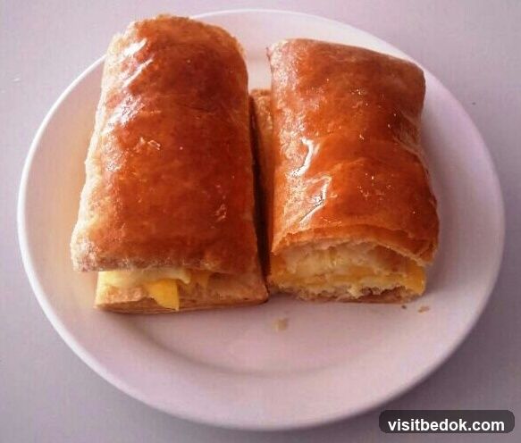 Two pastries on a plate