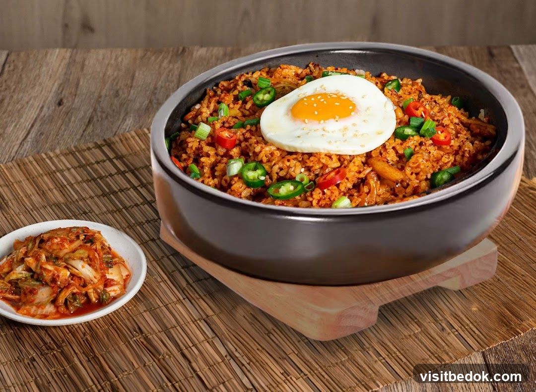 Kimchi Fried Rice with Fried Egg
