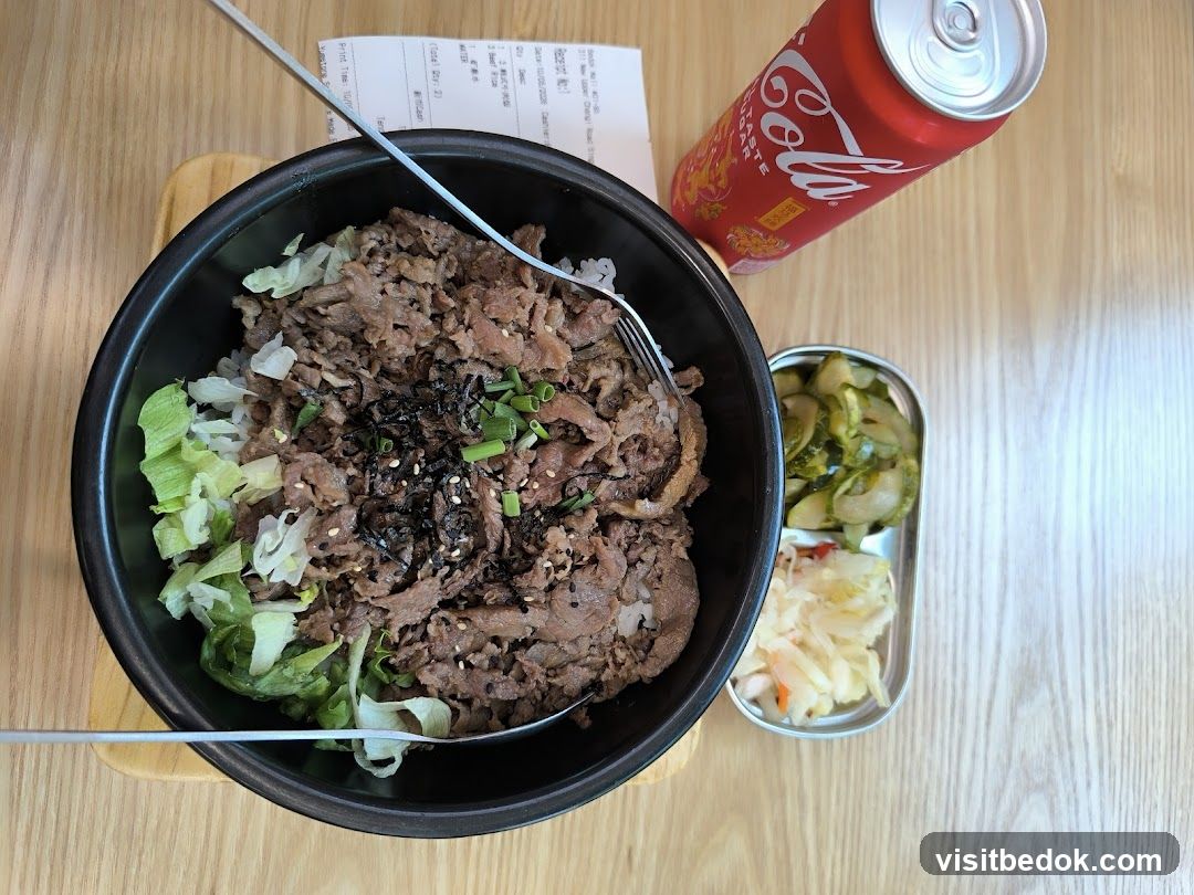 Beef Rice Bowl with Sides