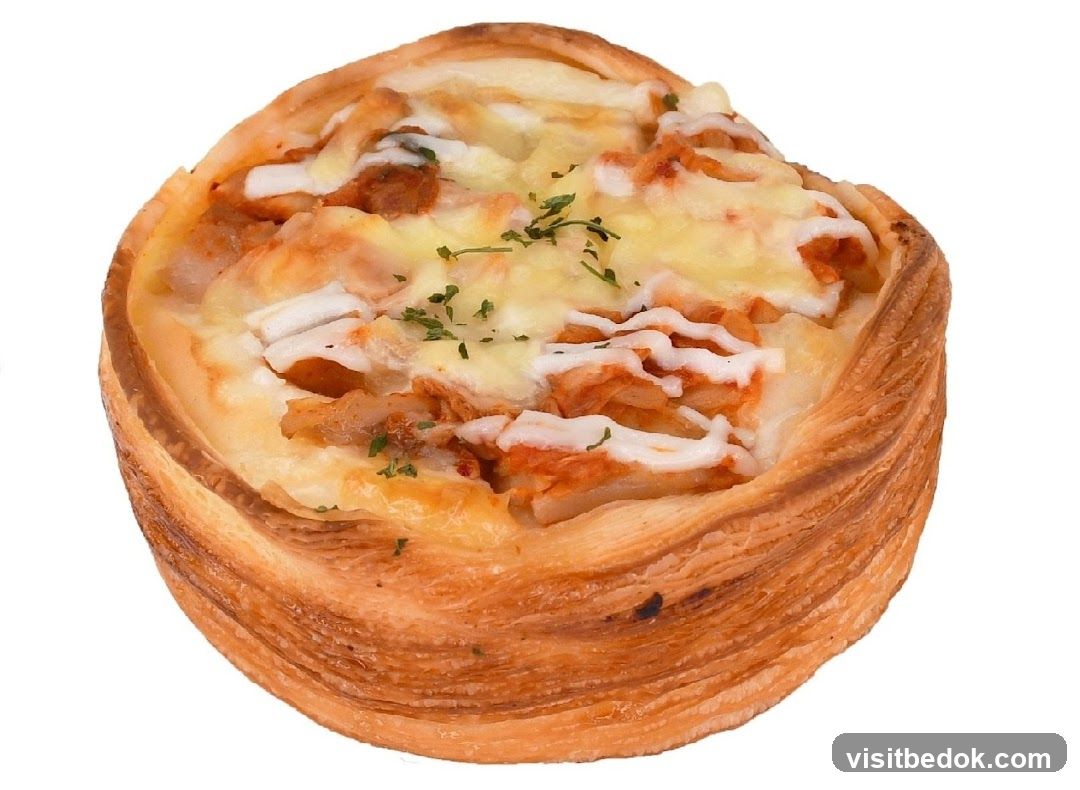 Savory Pastry with Cheese and Chicken