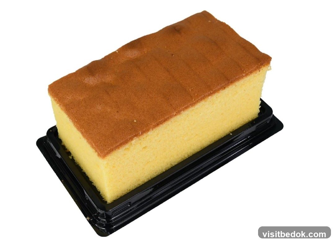Slice of Castella Cake