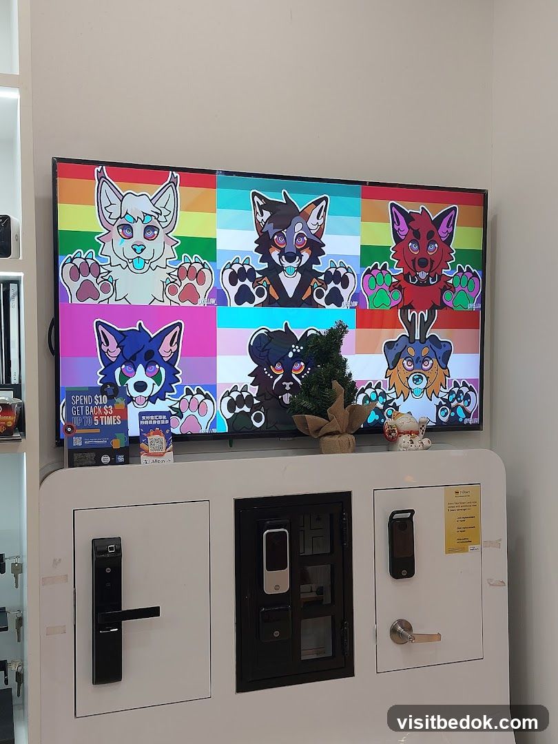 Digital Display of Cartoon Animals