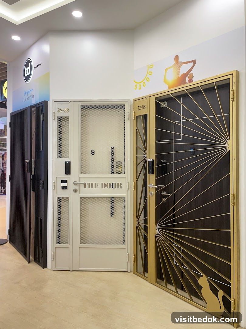 Display of Decorative Metal Doors