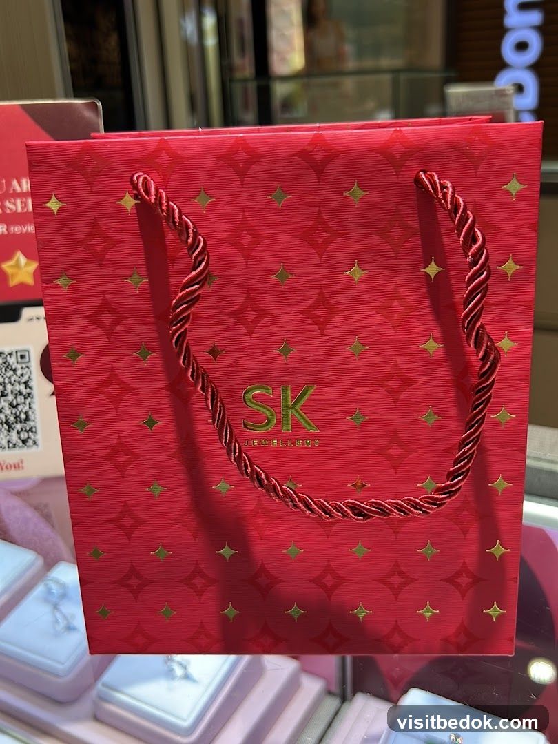 Red Gift Bag with SK Jewellery Logo