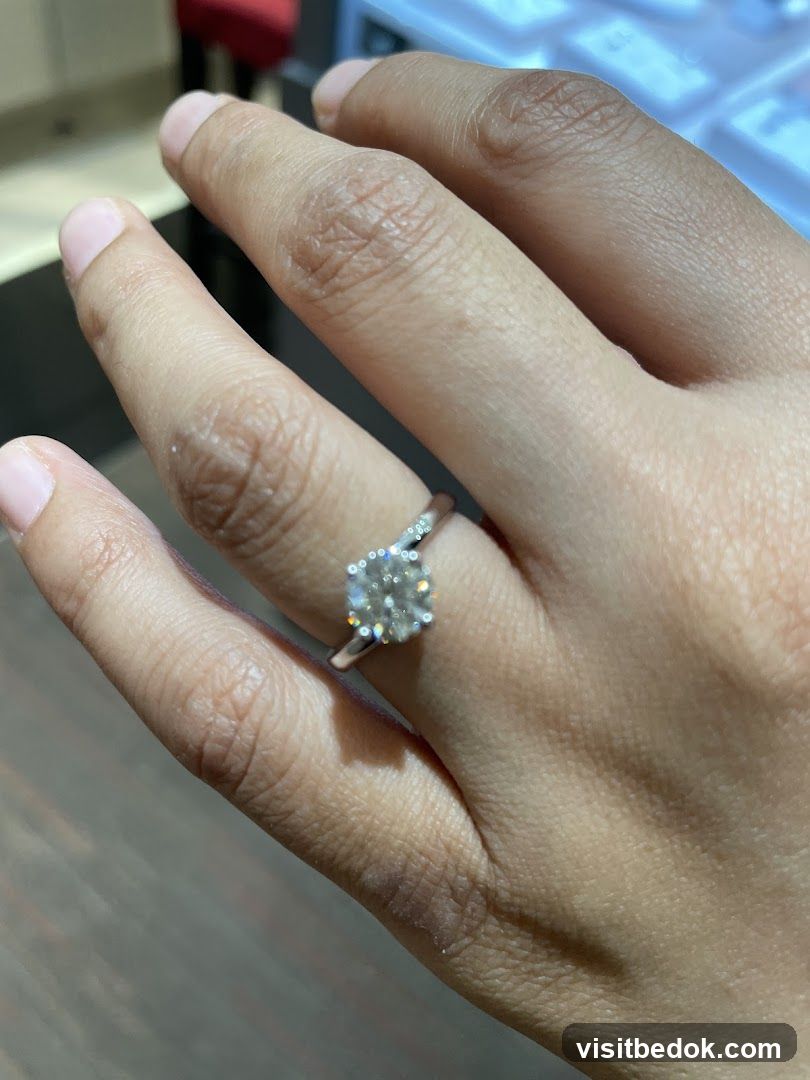 Diamond Ring on Hand