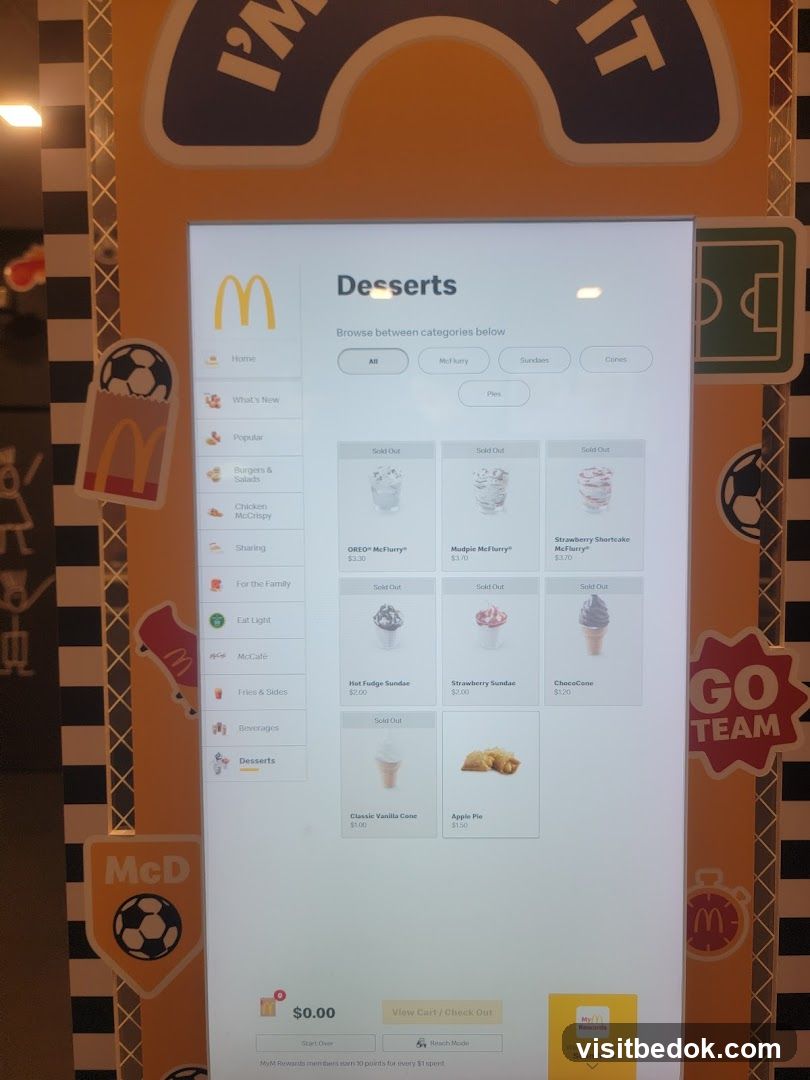 McDonald's Desserts Menu