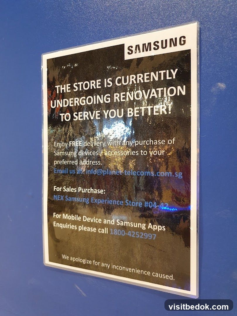 Samsung Store Renovation Notice