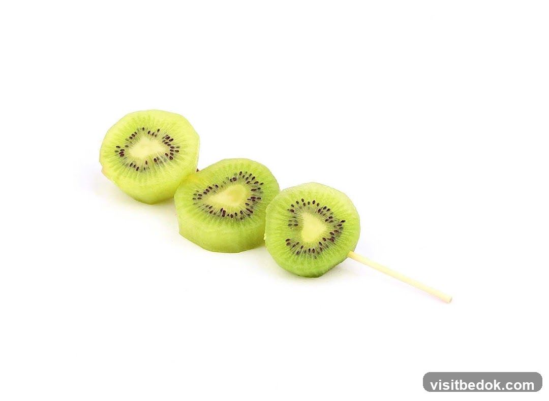 Kiwi Slices on a Stick