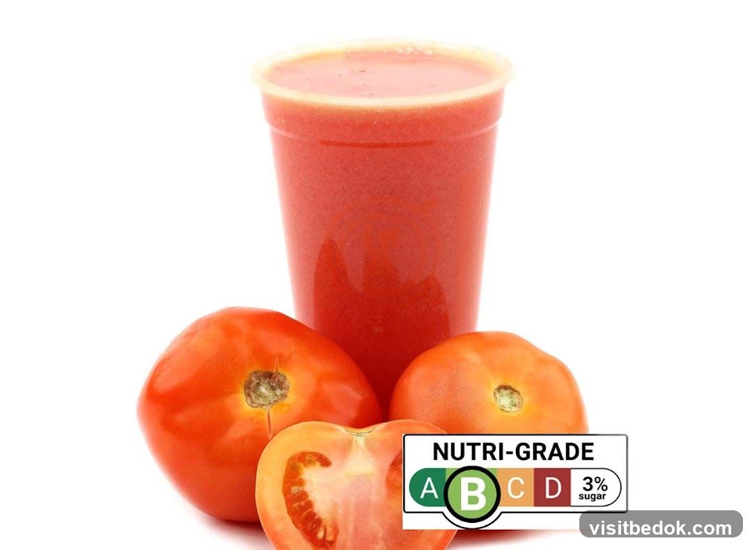 Tomato Juice with Nutri-Grade Label