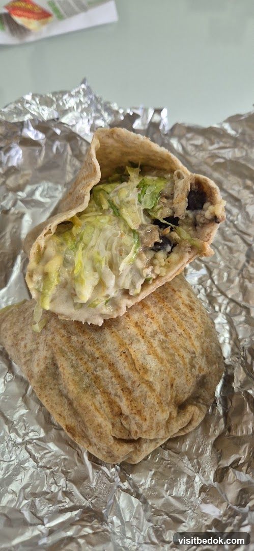 Burrito with Lettuce and Beans