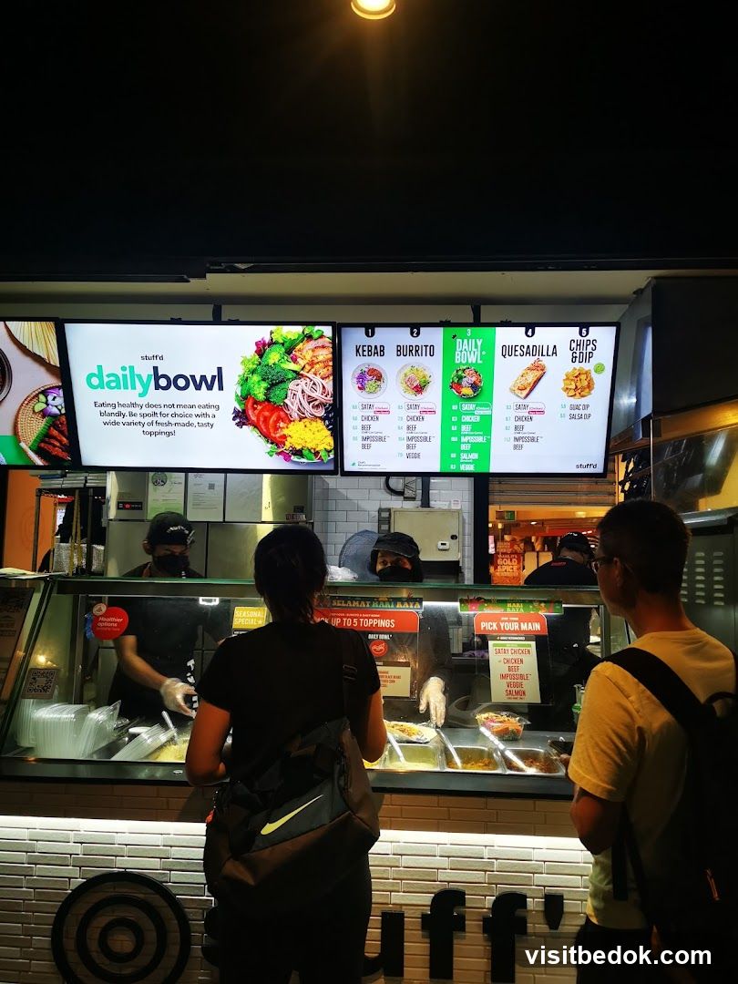 Food stall with menu displays