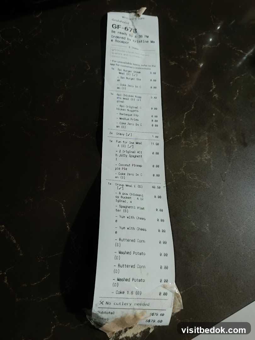 GrabFood Receipt