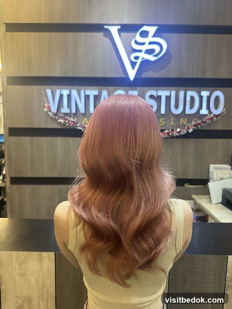 Woman with Pink Hair in Salon