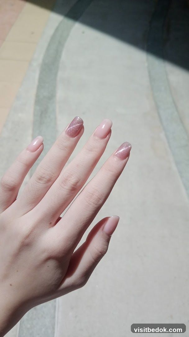 Nails with Glitter Accents