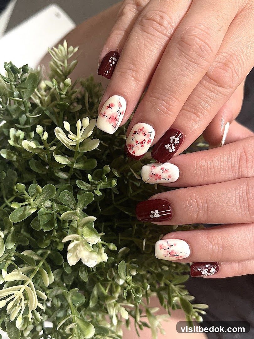 Cherry Blossom Nails