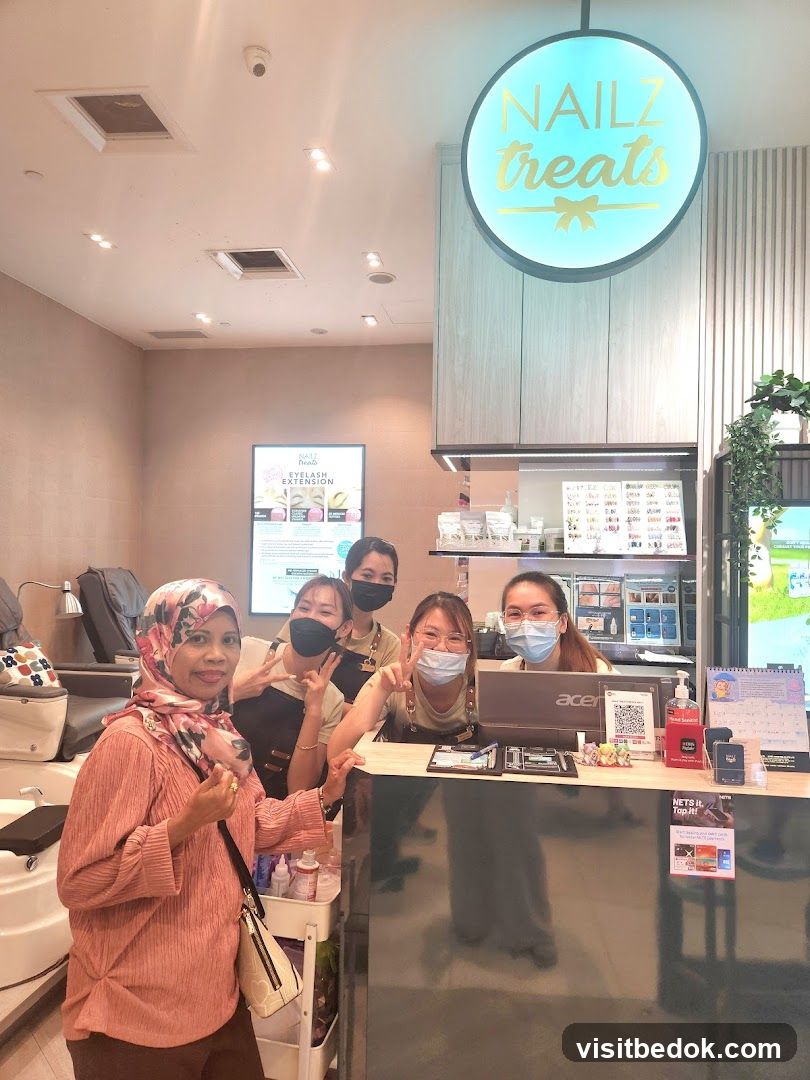 Nail Salon Staff and Customer