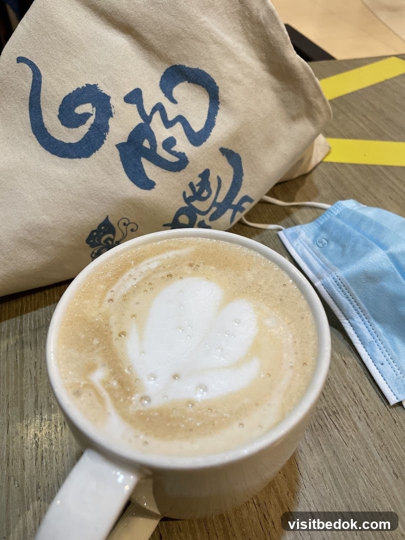 Latte with a Bag and Mask