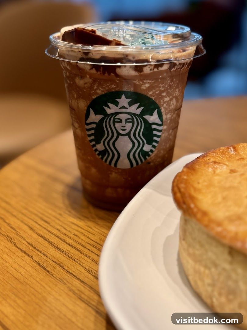 Starbucks Frappuccino and Pastry