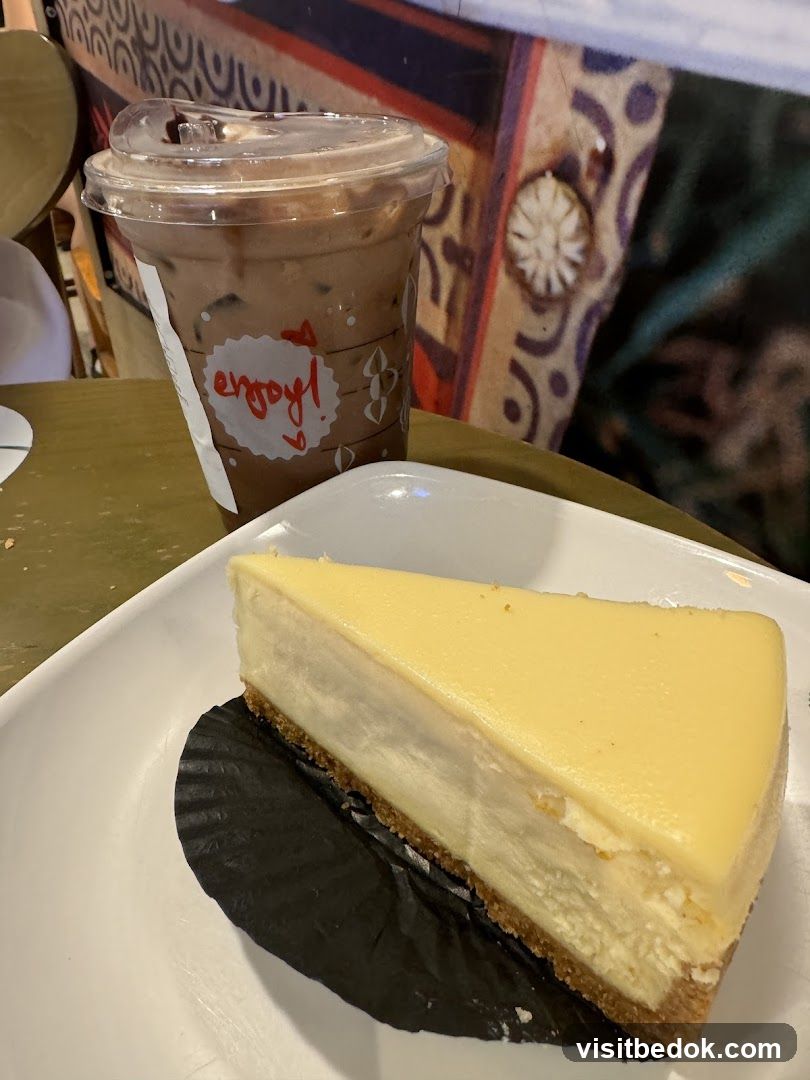 Cheesecake and Iced Coffee
