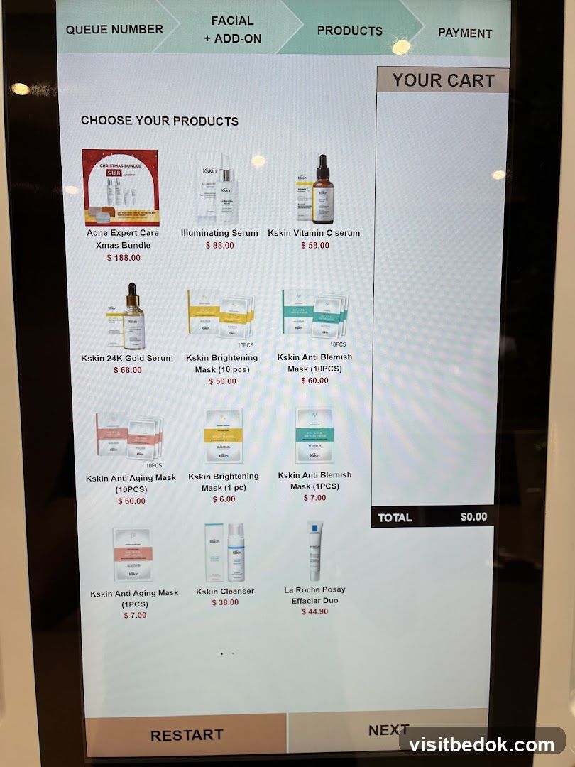 Product Selection Screen