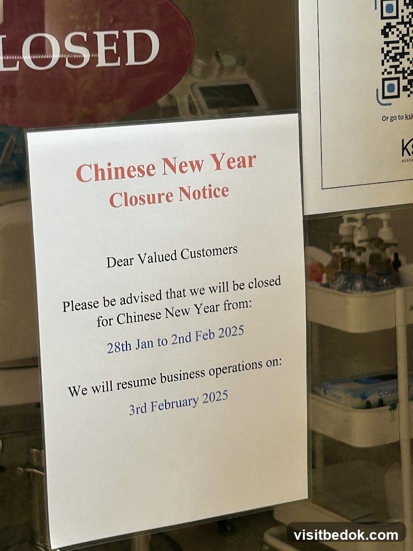 Chinese New Year Closure Notice