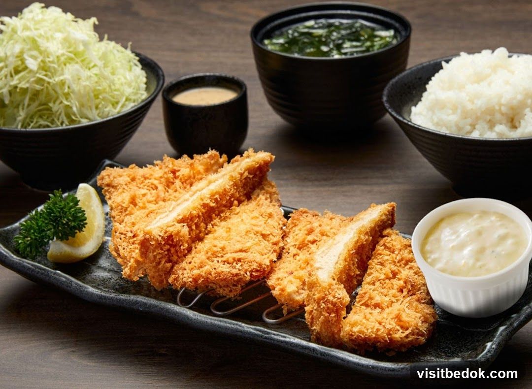 Crispy Fried Pork Cutlets with Sides