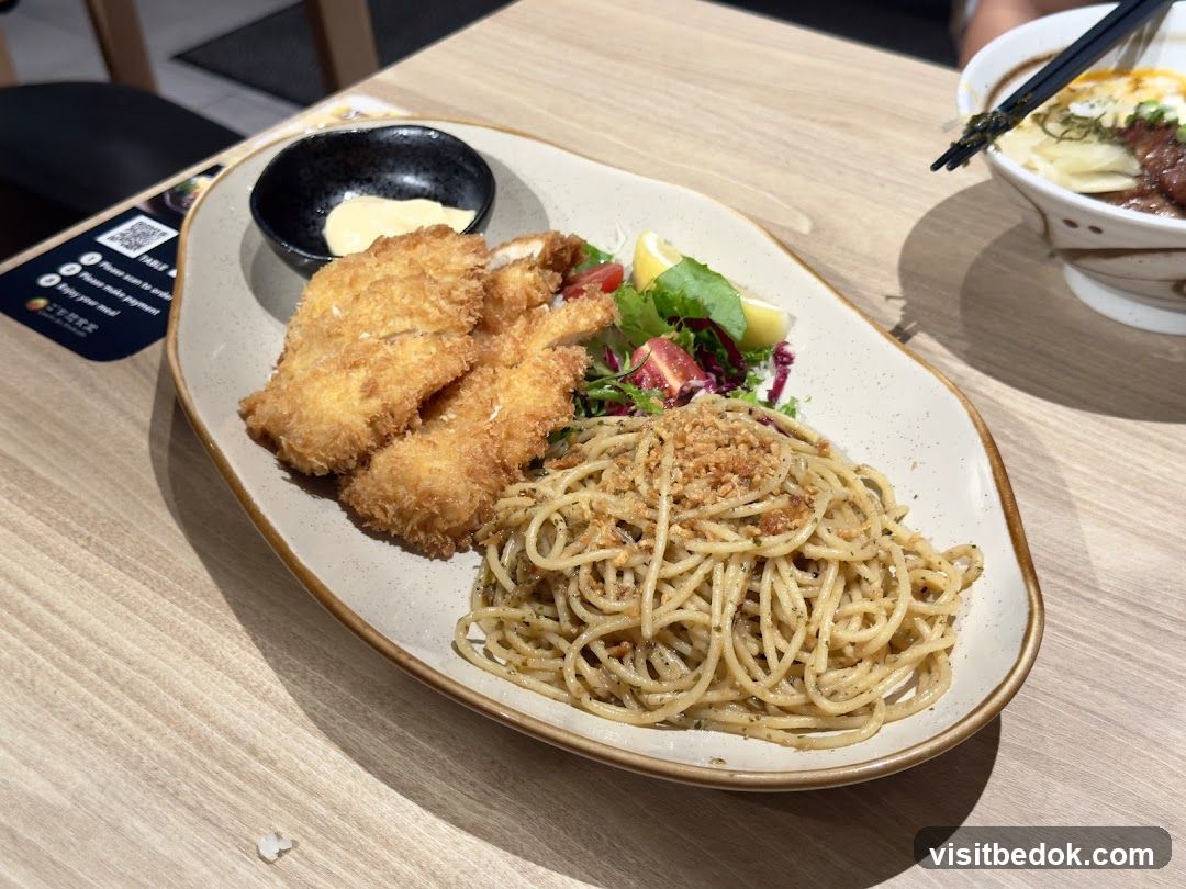 Fried Chicken and Spaghetti