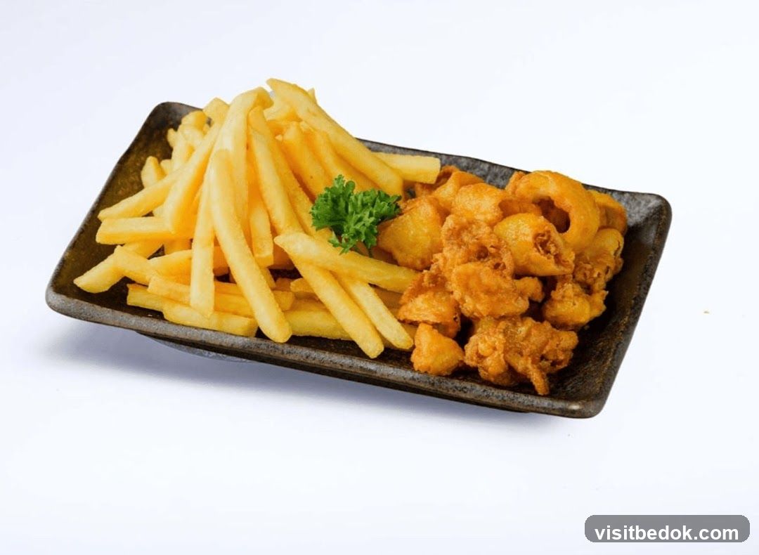 Fried Calamari and French Fries