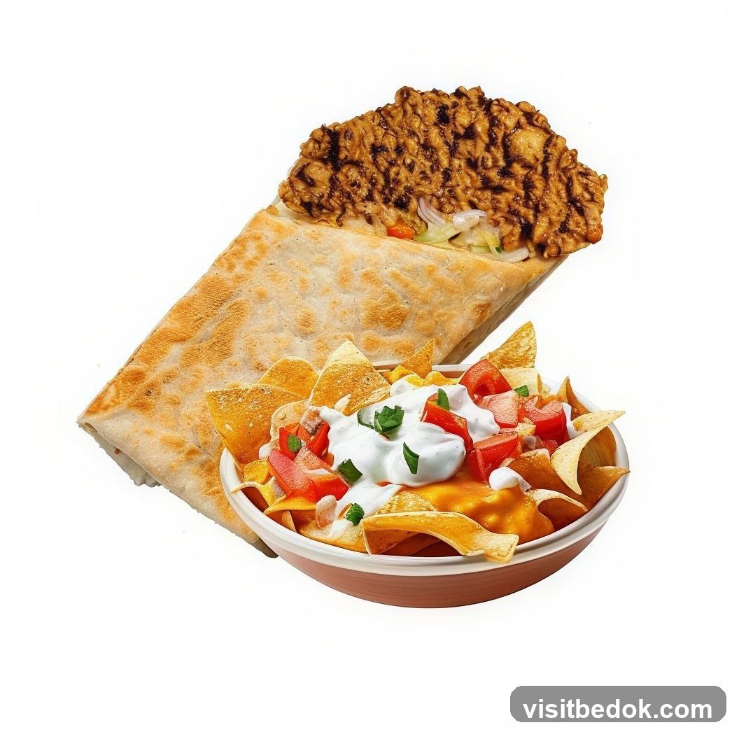 Burrito and Nachos