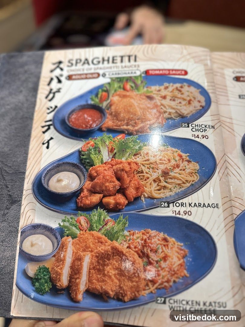 Spaghetti Menu
