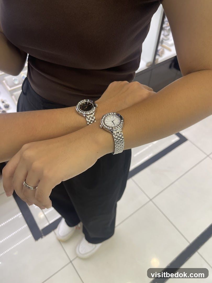 Two women wearing watches