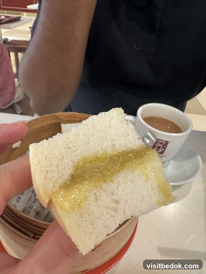 Steamed Bun with Butter and Tea