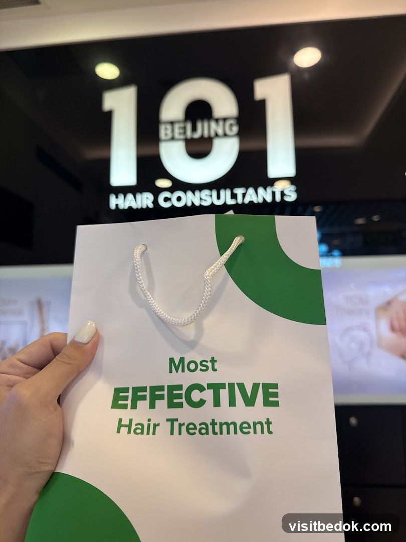 Shopping Bag with Hair Treatment Promotion
