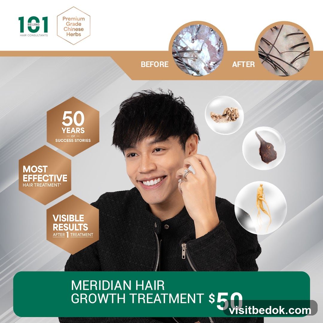 Meridian Hair Growth Treatment Advertisement