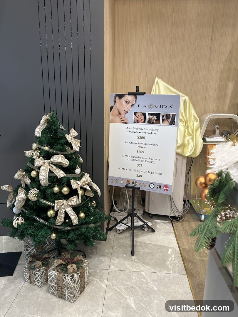 Christmas decorations and service menu