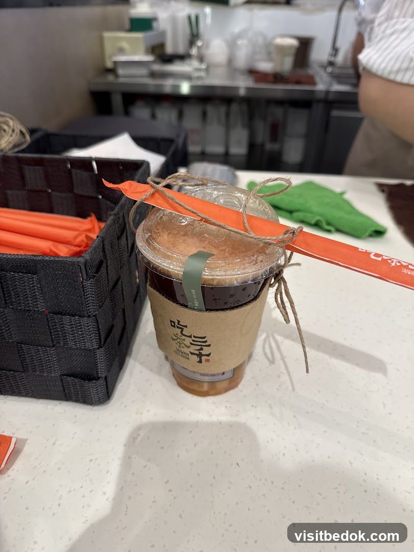 Drink with Straw and Napkins