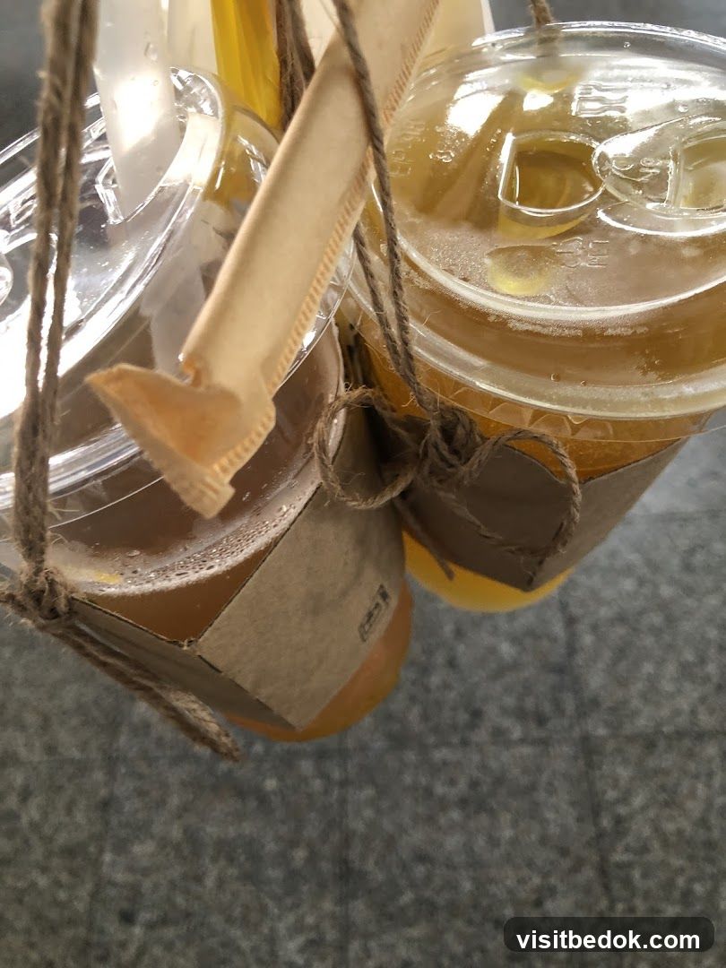 Two drinks tied together