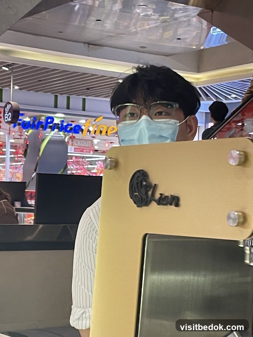Man in face mask at checkout