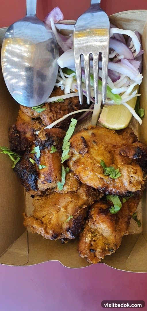 Spicy Chicken Pieces with Salad