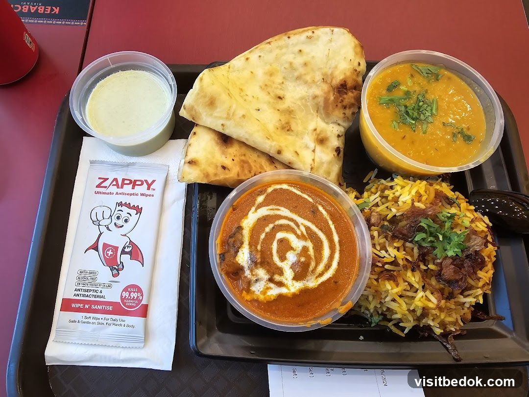 Indian Meal with Naan and Biryani