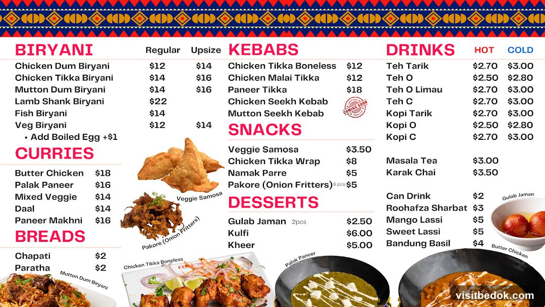 Indian Menu