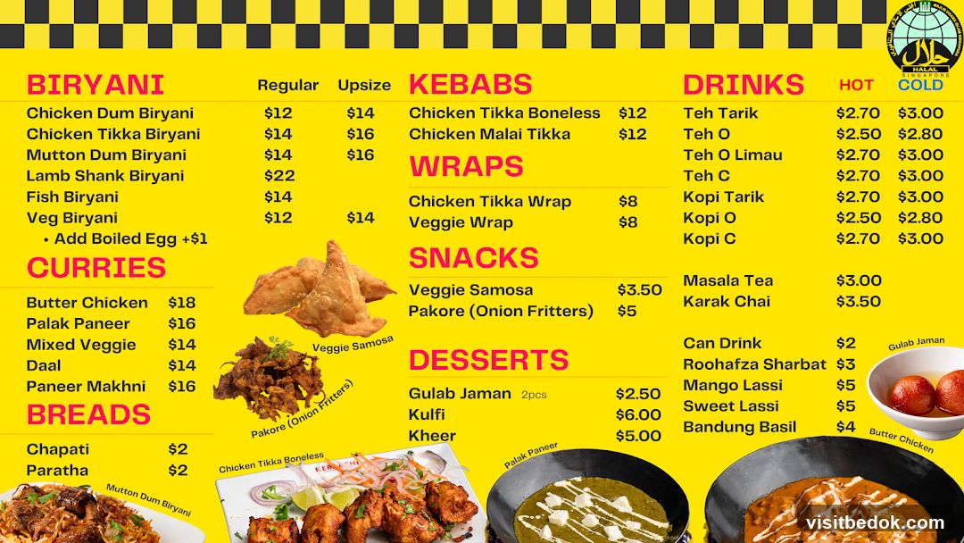 Indian Food Menu